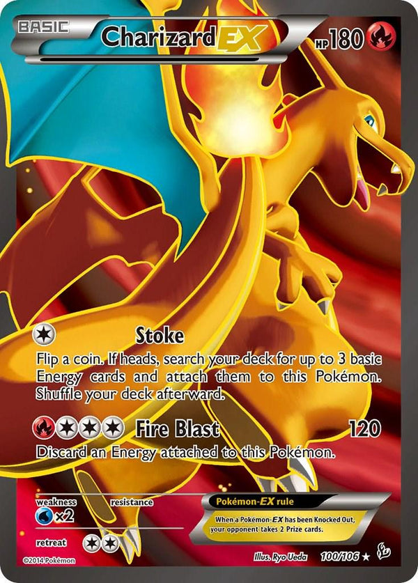 Charizard EX #100 Flashfire Canvas Print