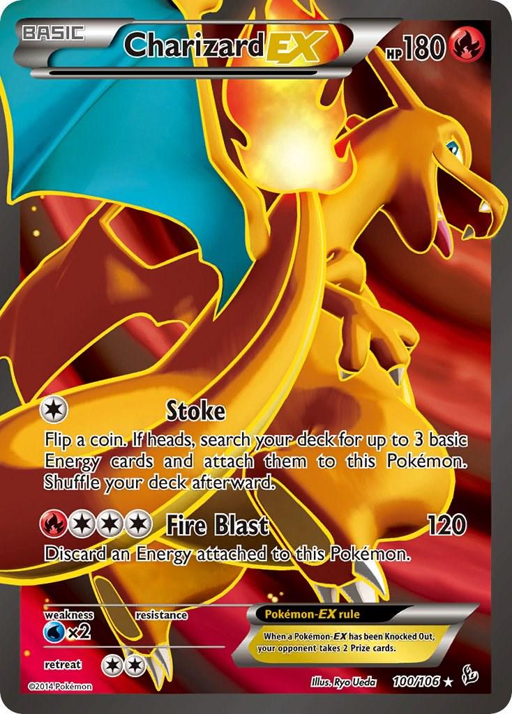 Charizard EX #100 Flashfire Canvas Print
