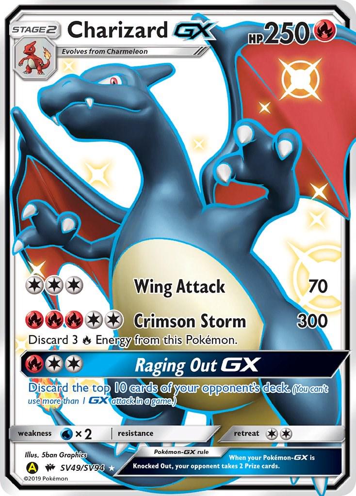 Charizard GX #SV49 Hidden Fates Canvas Print