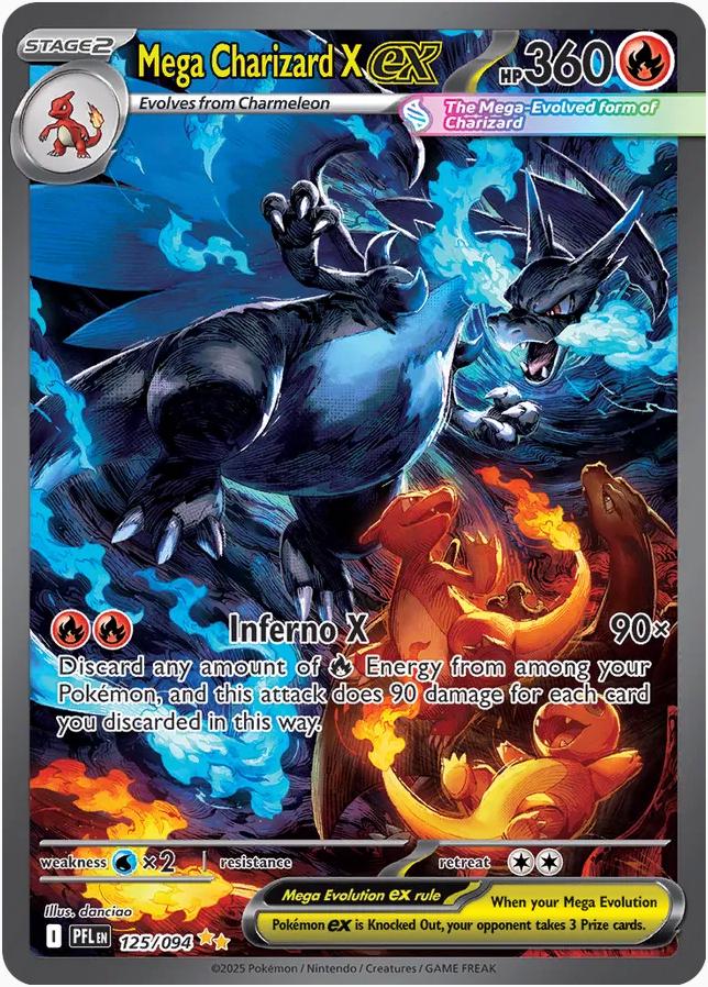 Mega Charizard X ex #125 Phantasmal Flames Canvas Print