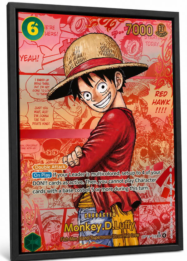 Monkey.D.Luffy [Red Manga] OP13-118 Carrying on His Will Canvas Print