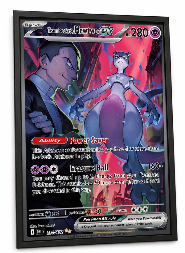 Team Rocket's Mewtwo ex #231 Destined Rivals Canvas Print