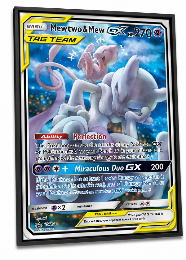 Mewtwo & Mew GX SM191 TAG TEAM Canvas Print